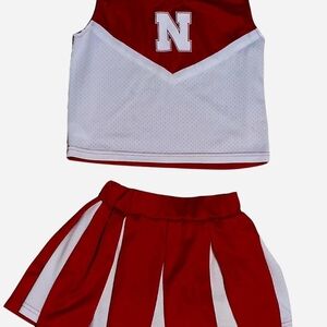 Red and White Cheerleader Outfit